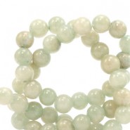 Jade Naturstein Perlen rund 4mm Ice green